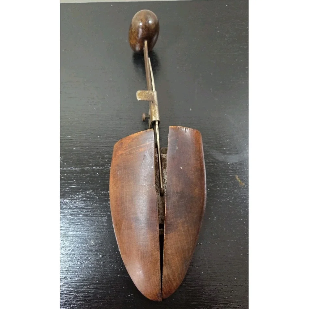 Vintage Single Wood Wooden Shoe Form Keeper‎ Stretcher Adjustable